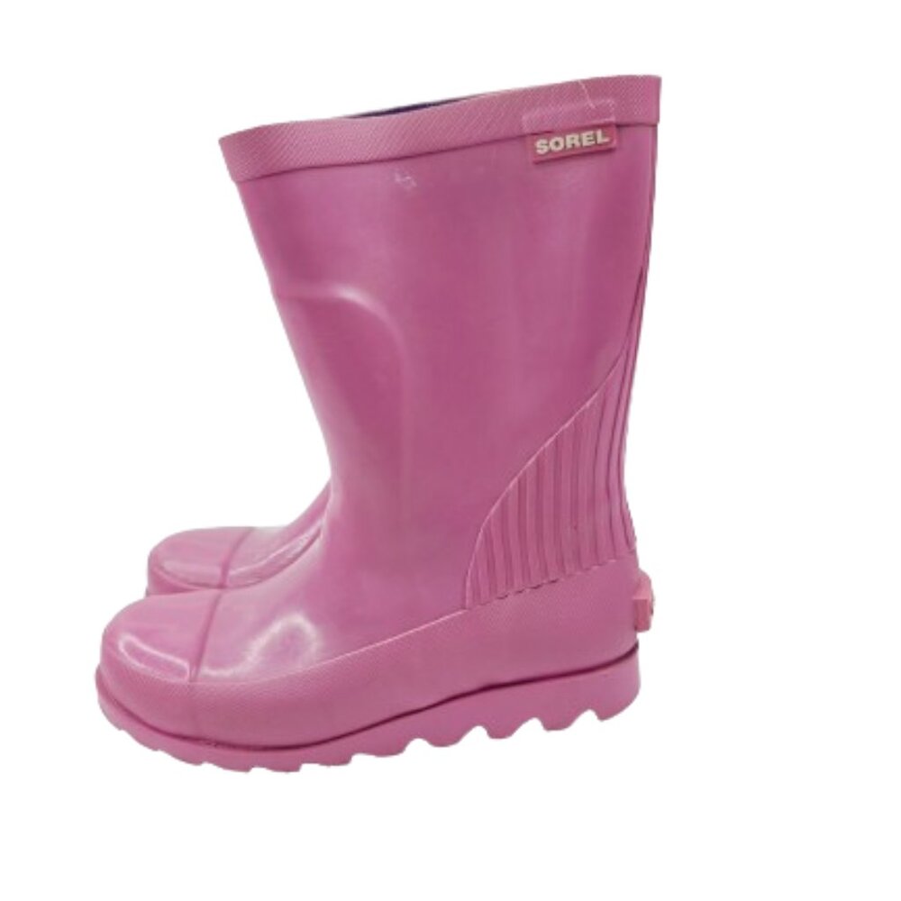 Sorel Girl's Pink NL1909-695 Joan‎ Short Rubber Waterproof Rain Boots Size US 1